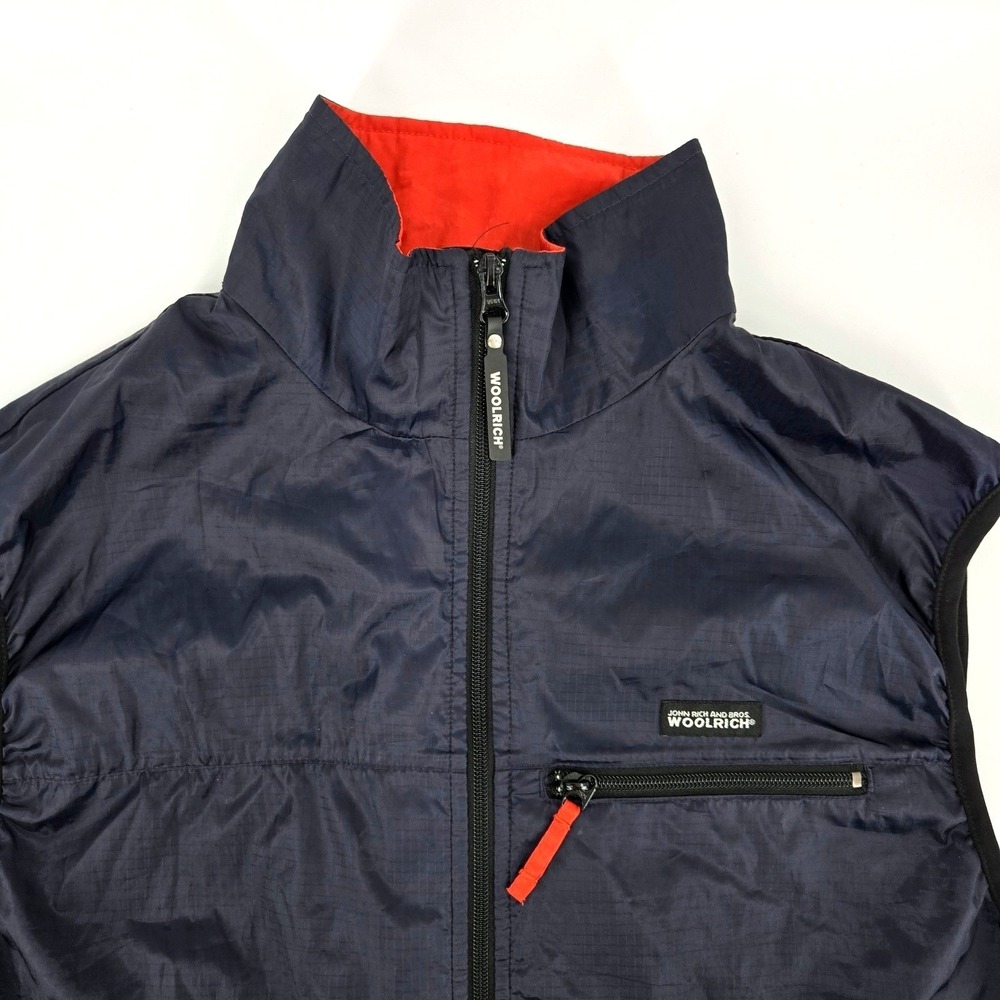 Woolrich John Rich & Bros Vintage Vest L Navy Blue Mesh Lined Windbreaker EUC - Picture 2 of 10